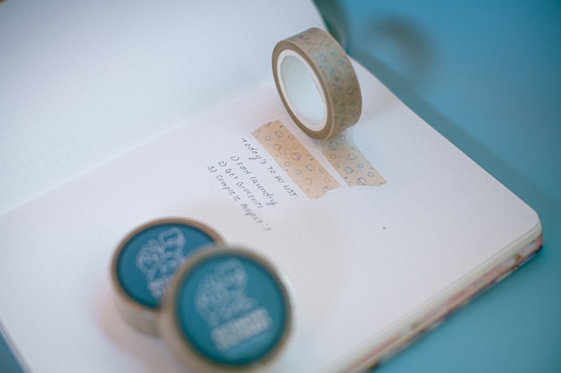 Washi tapes e papelaria para lembranças de eventos